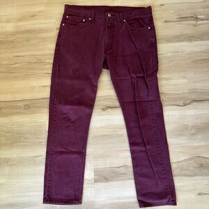Men’s Levi 511 Maroon Jeans